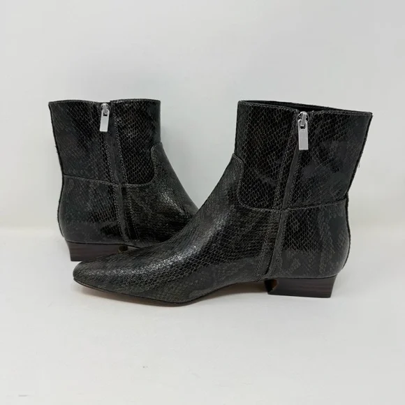 New Free People Easy Does It Ankle Boot Snake Print Vegan Leather Sz 8 - Picture 12 of 14